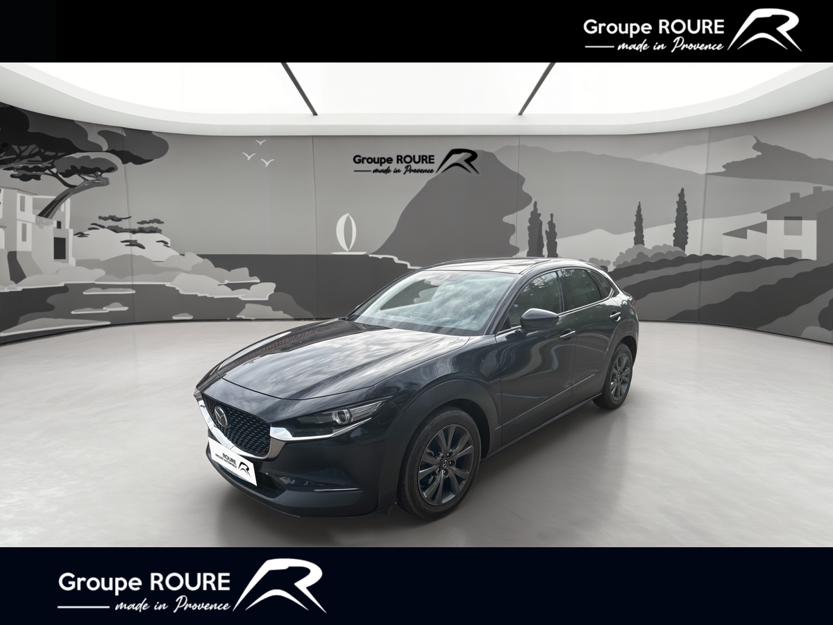 MAZDA-CX-30 2022-CX-30 2.0L e-SKYACTIV X M Hybrid 186 ch 4x2 BVA6-Exclusive Cuir Pure-White Bose-17990-115000-roure-automobiles